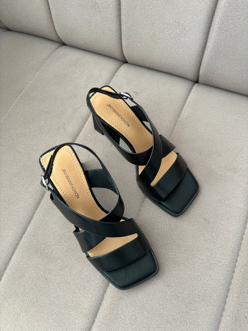 Ladies Cross Strap Open Toe Heels